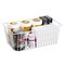 SANNO Freezer Baskets Wire Storage Baskets Closet Baskets Bin Farmhouse Organizer Storage Bins Organization Storage for Home, Office, Bathroom, Pantry -Set of 2, 15.7"